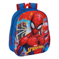 3D Schultasche Spider-Man Rot Dunkelblau Blau 27 x 33 x 10 cm