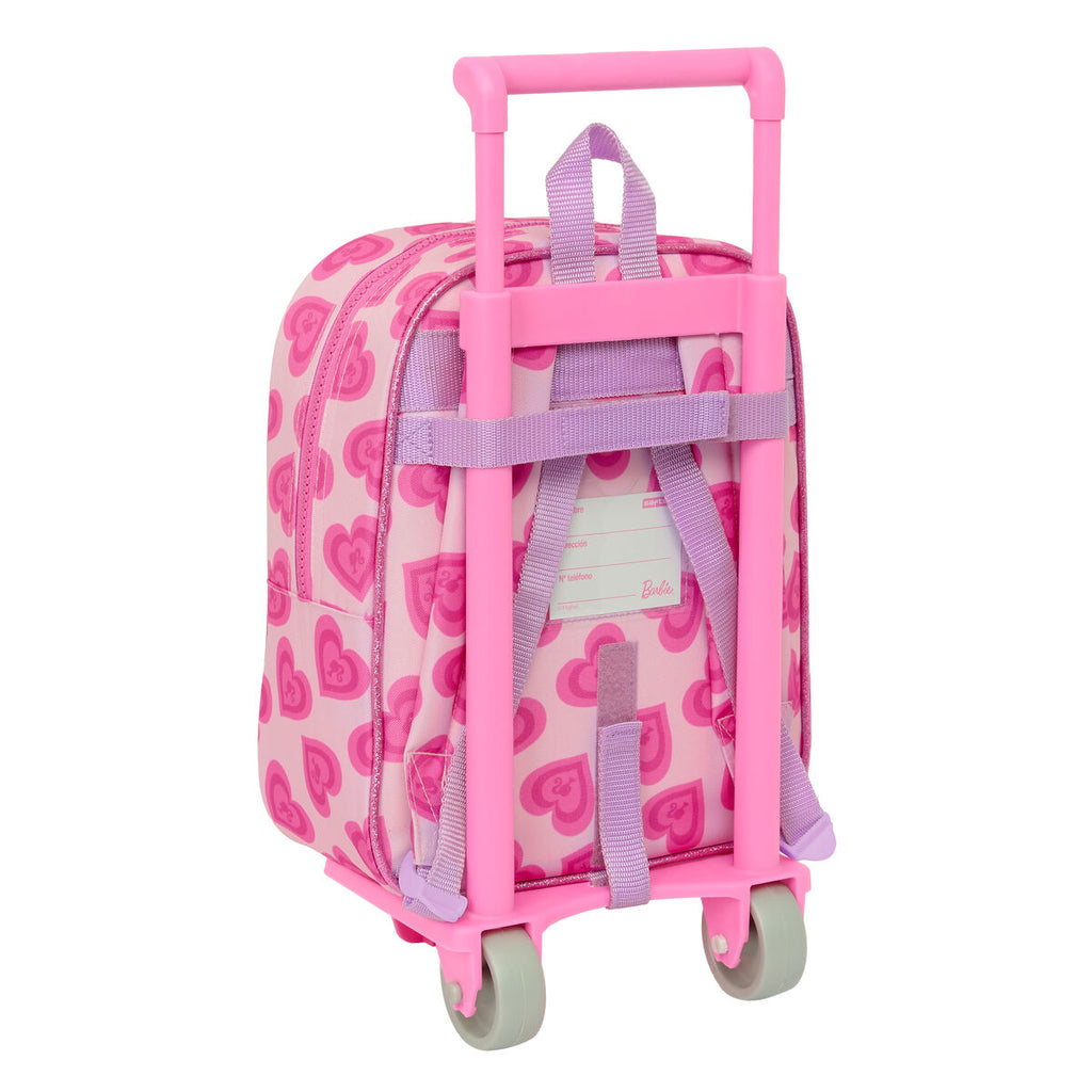 Schulrucksack mit Rollen Barbie Love Rosa 22 x 27 x 10 cm