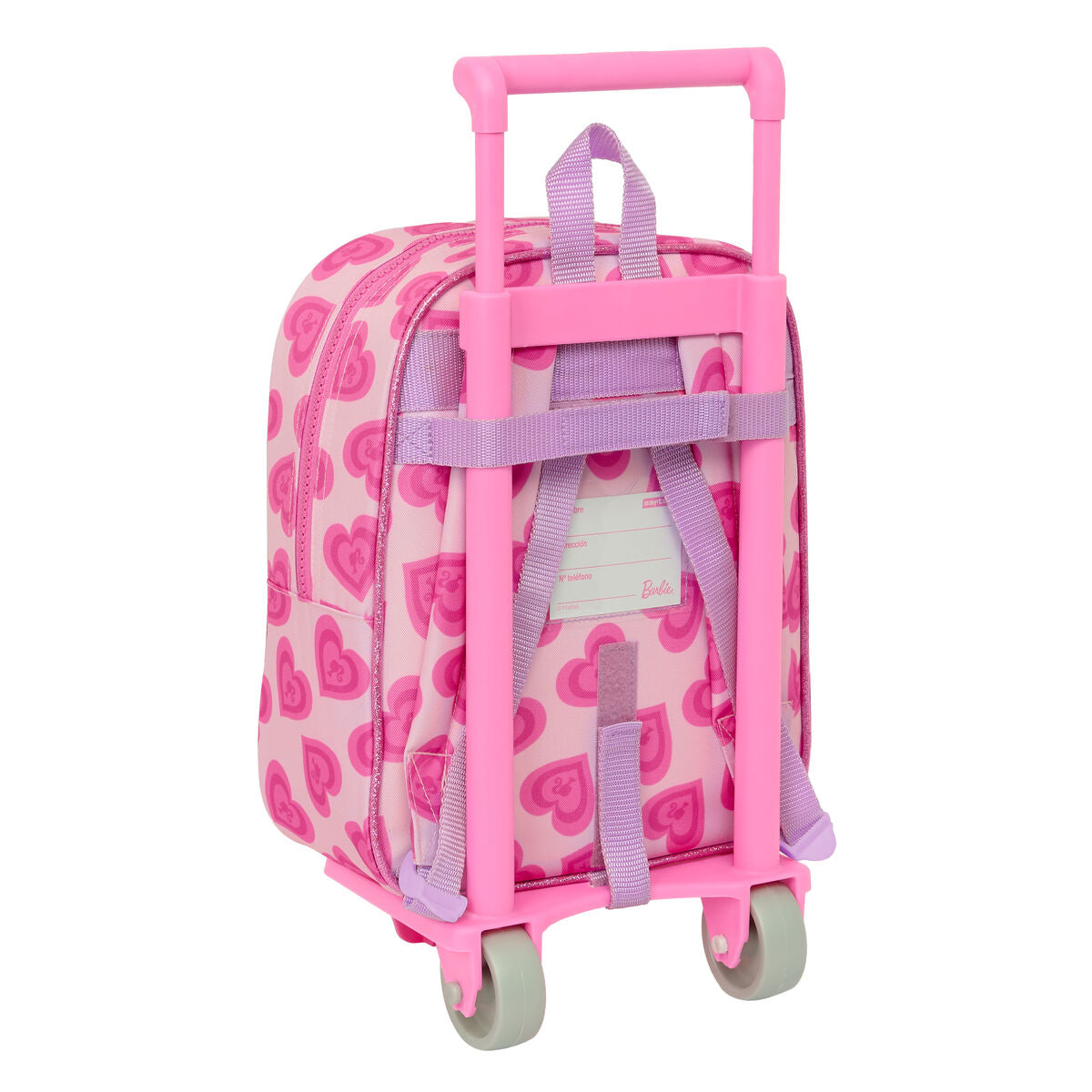 Schulrucksack mit Rollen Barbie Love Rosa 22 x 27 x 10 cm