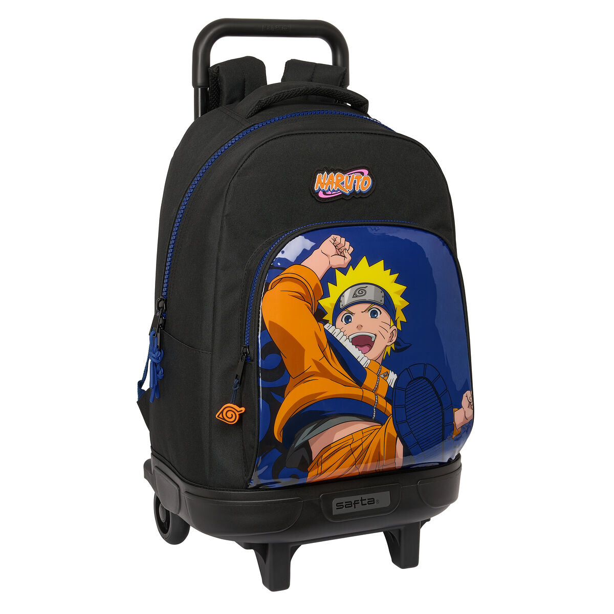 Naruto Schulrucksack mit Rollen Ninja Blau Schwarz