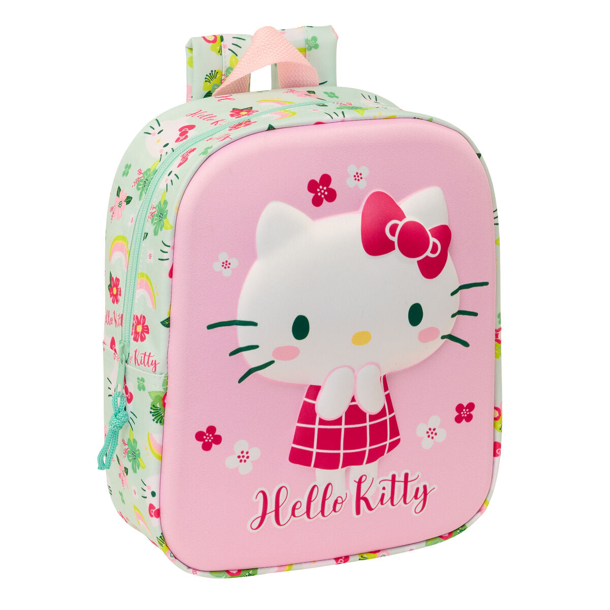 School Bag Hello Kitty Grün Rosa 22 x 27 x 10 cm 3D – Produktbild 1