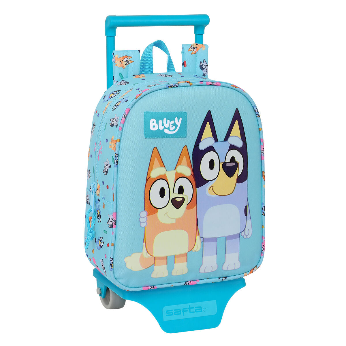 School Rucksack with Wheels Bluey Sky Blau 22 x 27 x 10 cm – Produktbild 1