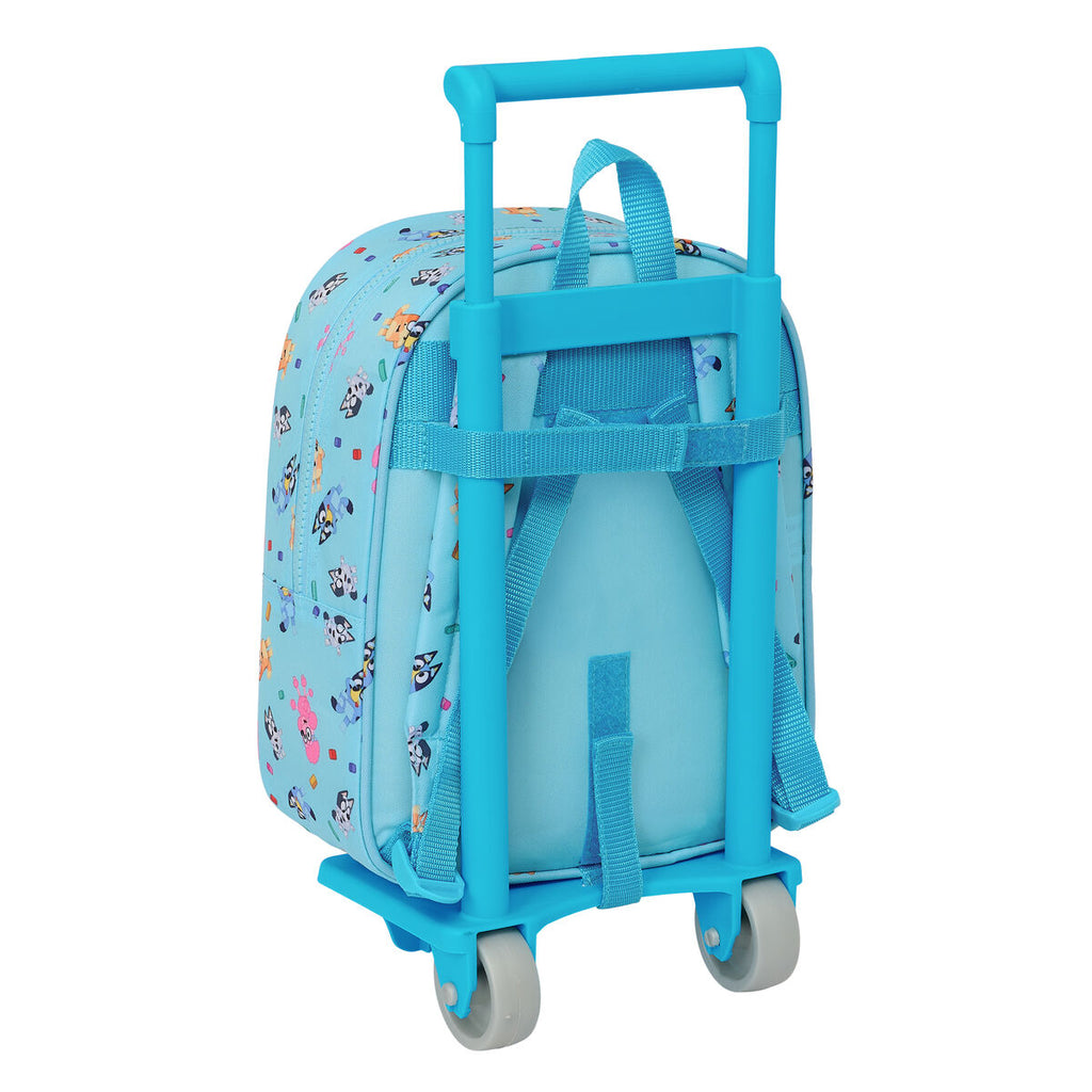 Schulrucksack mit Rollen Bluey Himmelblau 22 x 27 x 10 cm