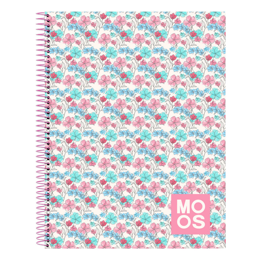 Moos Notizbuch Flores Mehrfarbig A4 120 Sheets