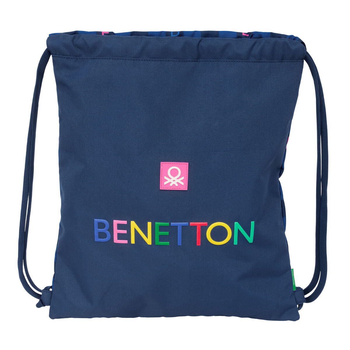 Turnbeutel Benetton Damero Navy Blau 35 x 40 x 1 cm – Produktbild 1