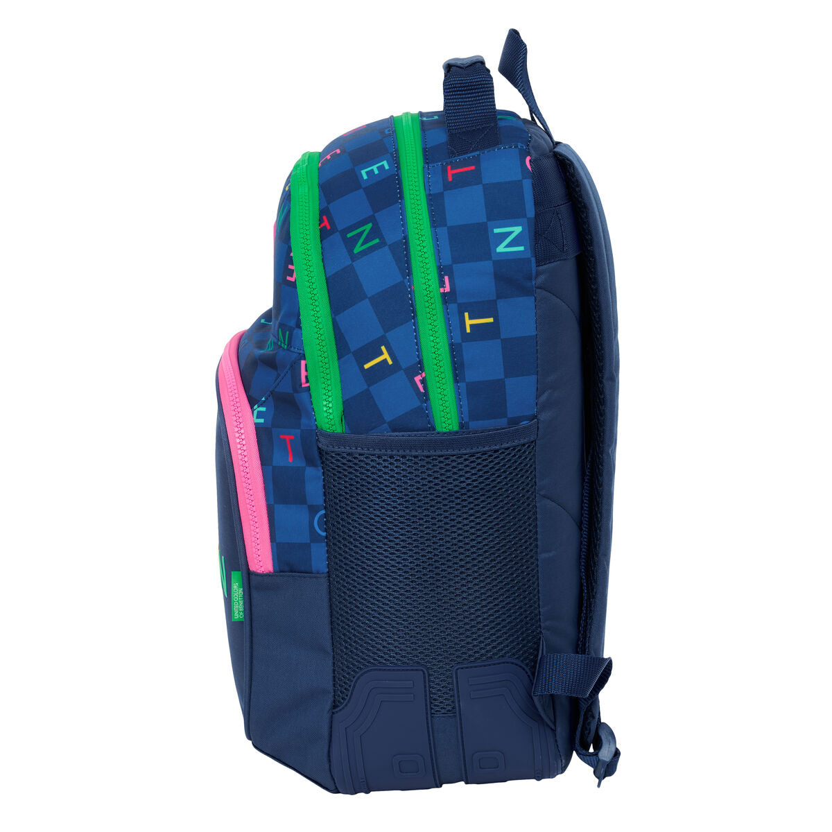 Benetton Schultasche Damero Dunkelblau