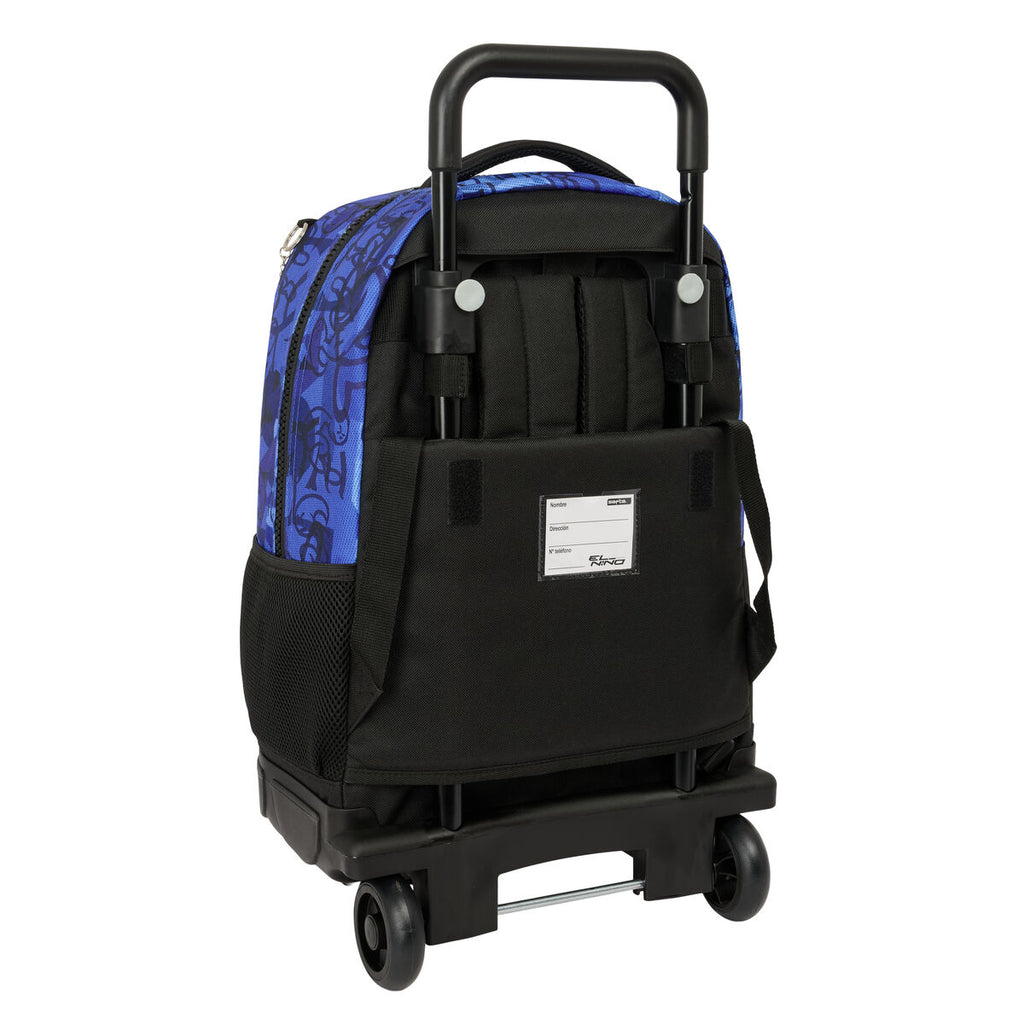 Schulrucksack mit Rollen El Niño Roller Blau Schwarz 33 x 45 x 22 cm