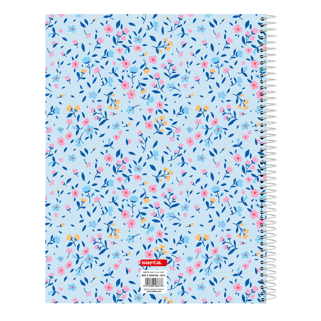 Vicky Martín Berrocal Notizbuch Paraíso Blau Rosa A4 120 Sheets