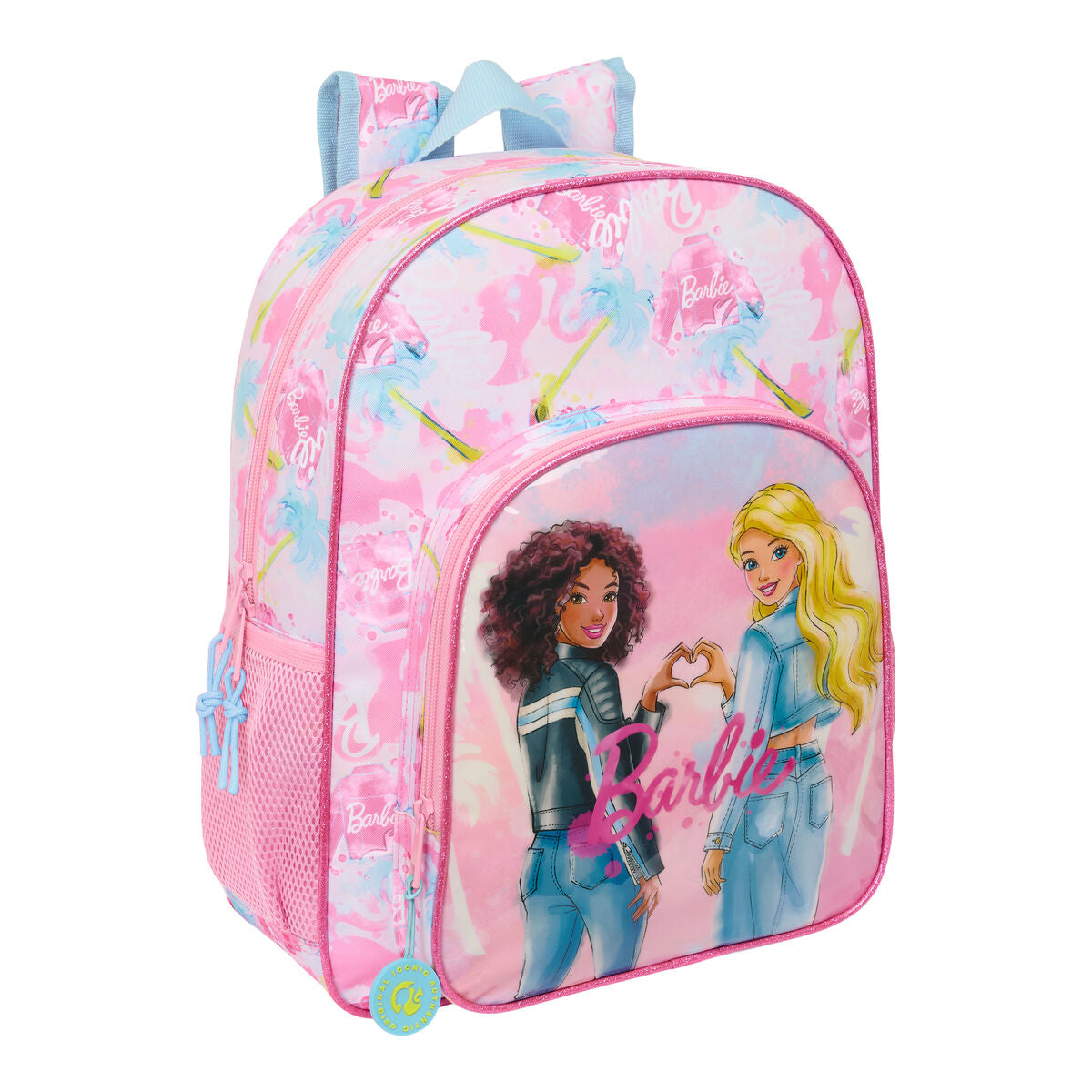 School Bag Barbie Painterly Rosa Sky Blau 32 x 38 x 12 cm – Produktbild 1