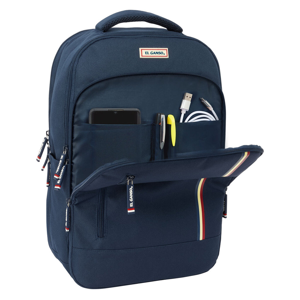 Rucksack für Notebook & Tablet mit USB Ausgang El Ganso Eclipse Dunkelblau