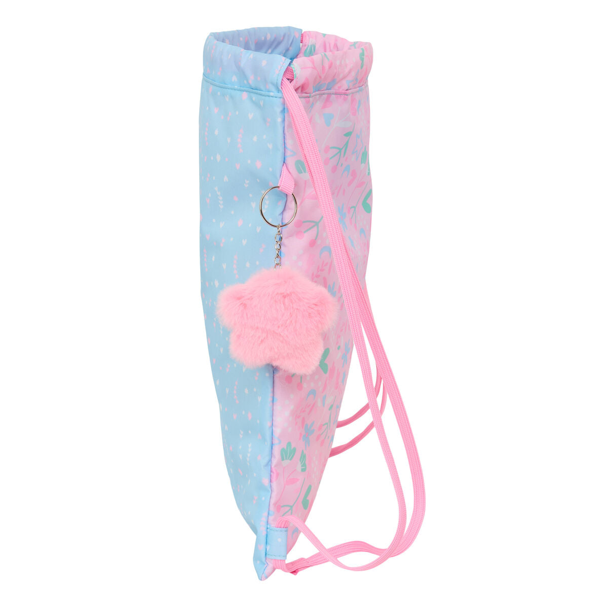 BlackFit8 Rucksack mit Kordeln Smile Blau Rosa