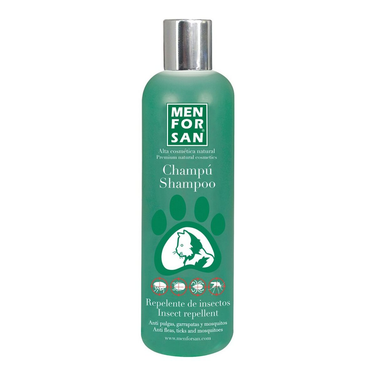 Flea shampoo Menforsan herbal 300 ml Cat Insect repellant – Produktbild 1
