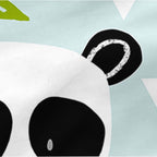 HappyFriday Gesteppte Bettwäsche mit Reißverschluss Moshi Panda Garten Blau