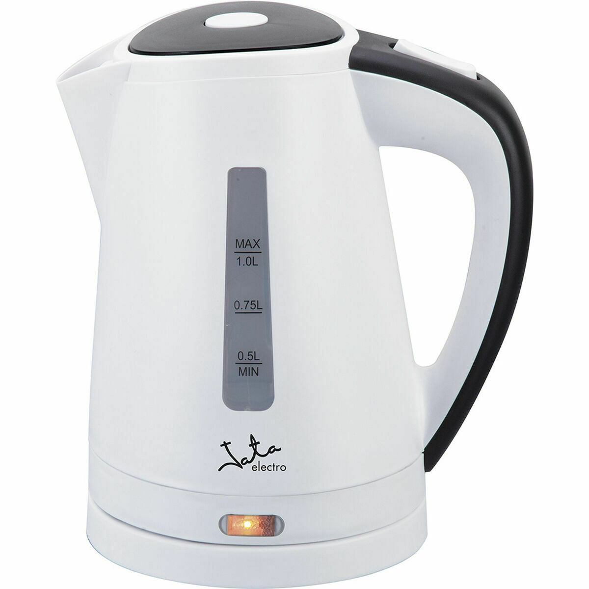 JATA Kettle Weiß Schwarz 2200 W Edelstahl Stahl Kunststoff 1 L