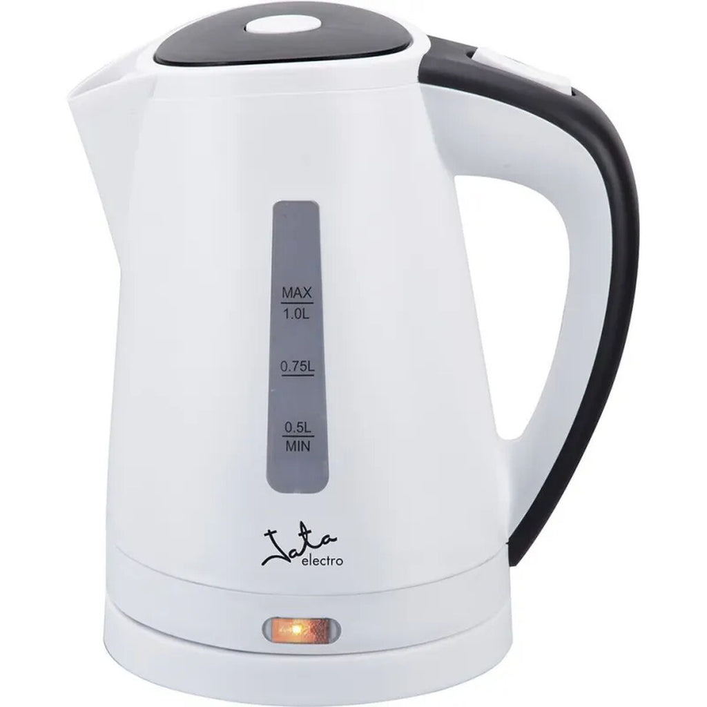 JATA Kettle Weiß Schwarz 2200 W Edelstahl Stahl Kunststoff 1 L