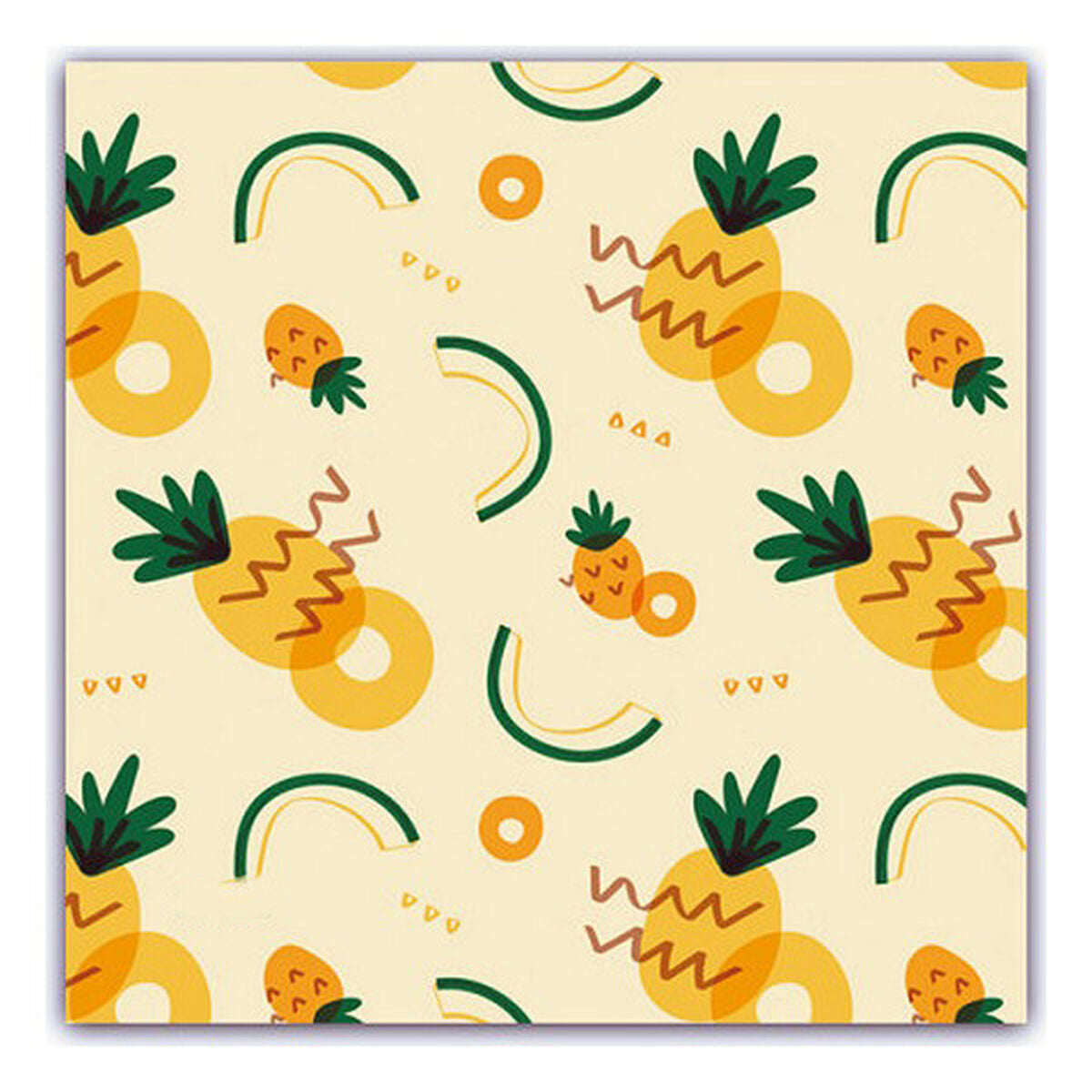 Wiederverwendbare Stoffmaske 10-12 Jahre Pineapple