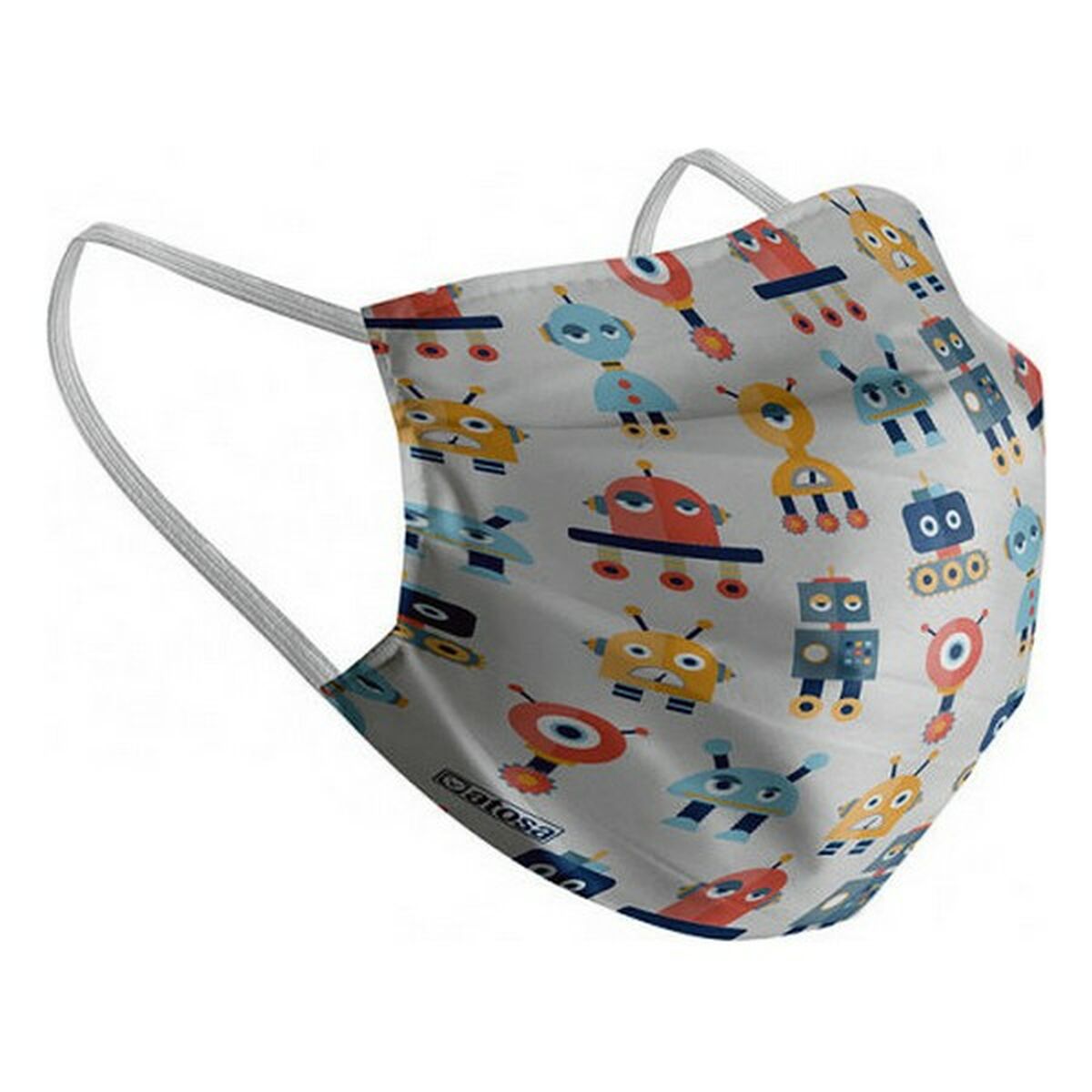Hygienic Reusable Fabric Mask Kinder's Robot – Produktbild 1