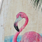 DKD Home Decor Wanddekoration Holz Rosa flamingo Tropical