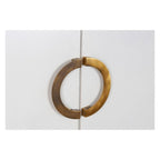 DKD Home Decor Schrank Weiß Gold Metall Pappelholz