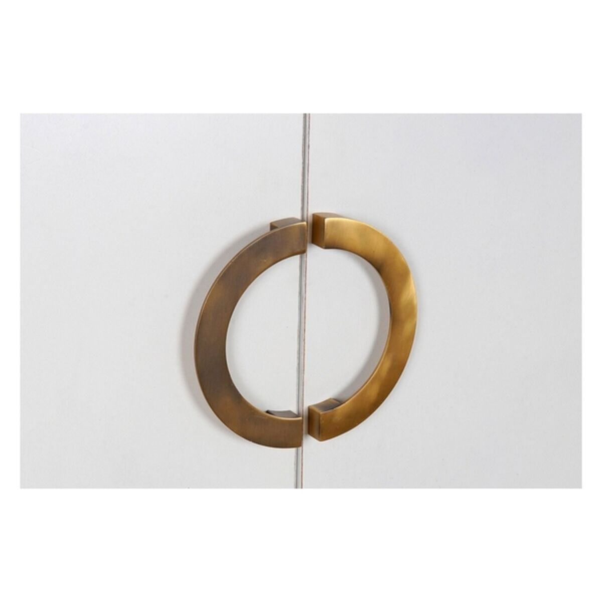 DKD Home Decor Schrank Weiß Gold Metall Pappelholz
