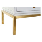 DKD Home Decor Schrank Weiß Gold Metall Pappelholz