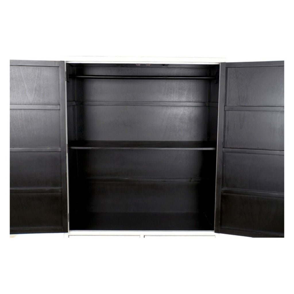 DKD Home Decor Schrank Weiß Gold Metall Pappelholz