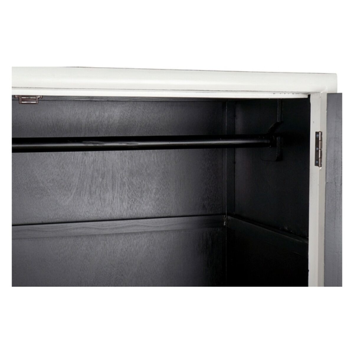 DKD Home Decor Schrank Weiß Gold Metall Pappelholz