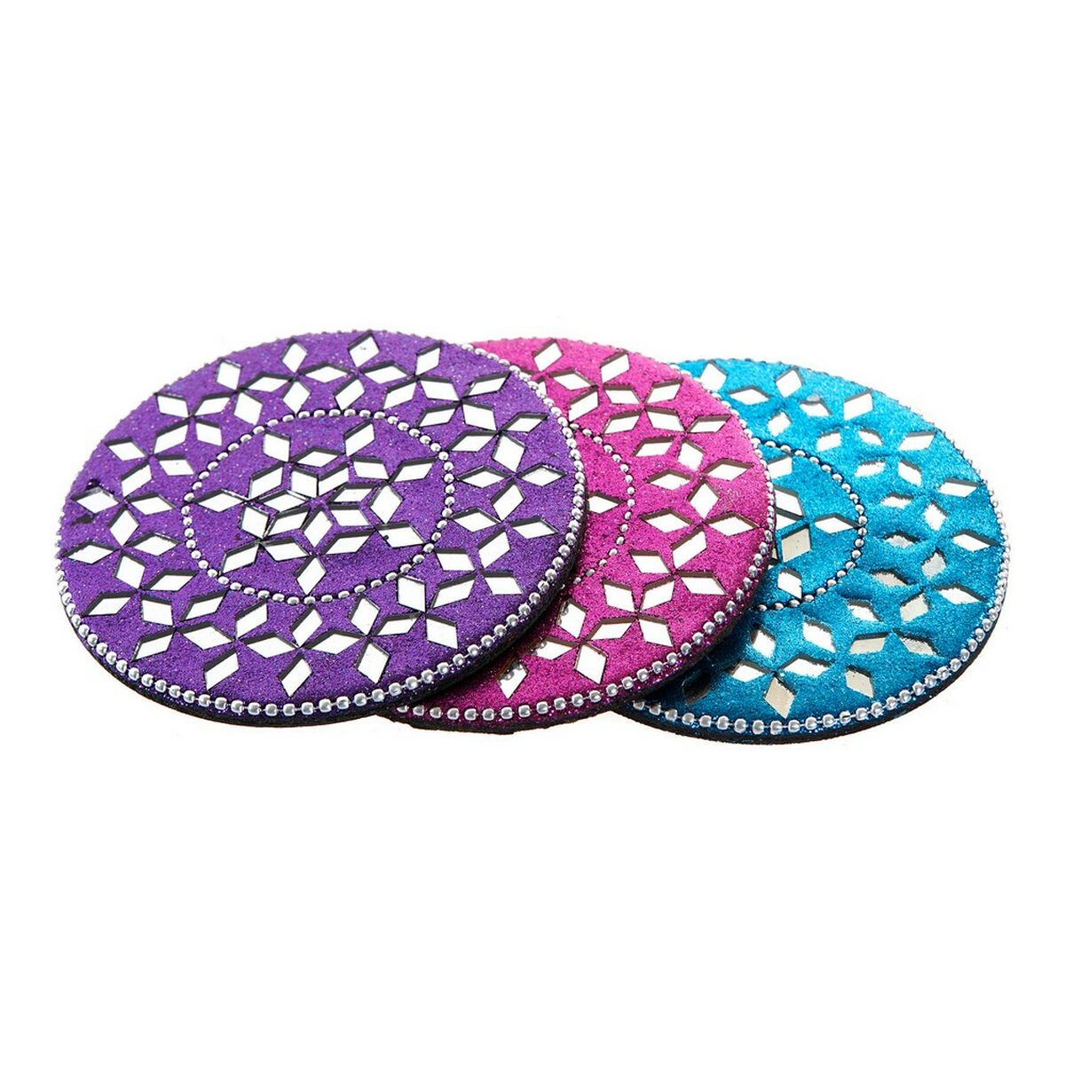 Coasters DKD Home Decor Aluminium MDF Holz (3 pcs) – Produktbild 1
