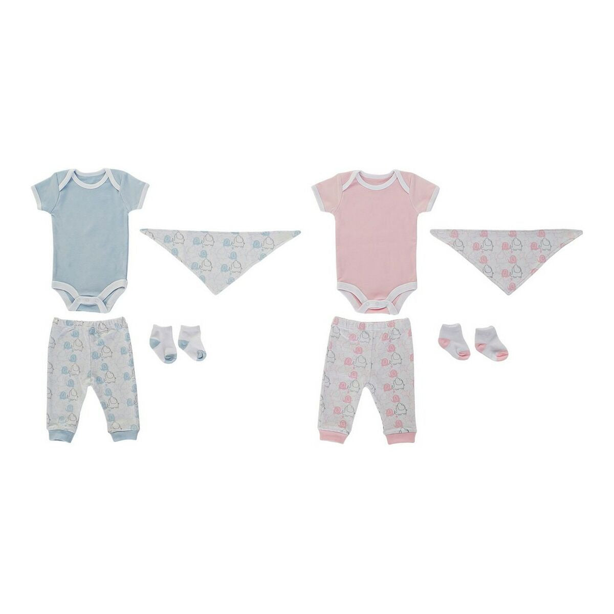 Gift Set for Babies DKD Home Decor BE-180261 Blau Weiß Rosa (2 Stück) – Produktbild 1