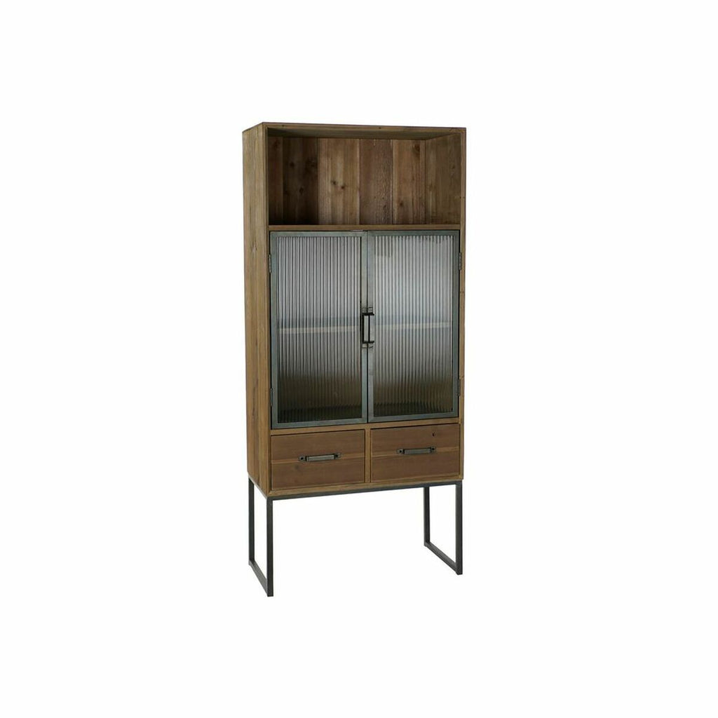 DKD Home Decor Schrank Schwarz Holz Metall Kristall