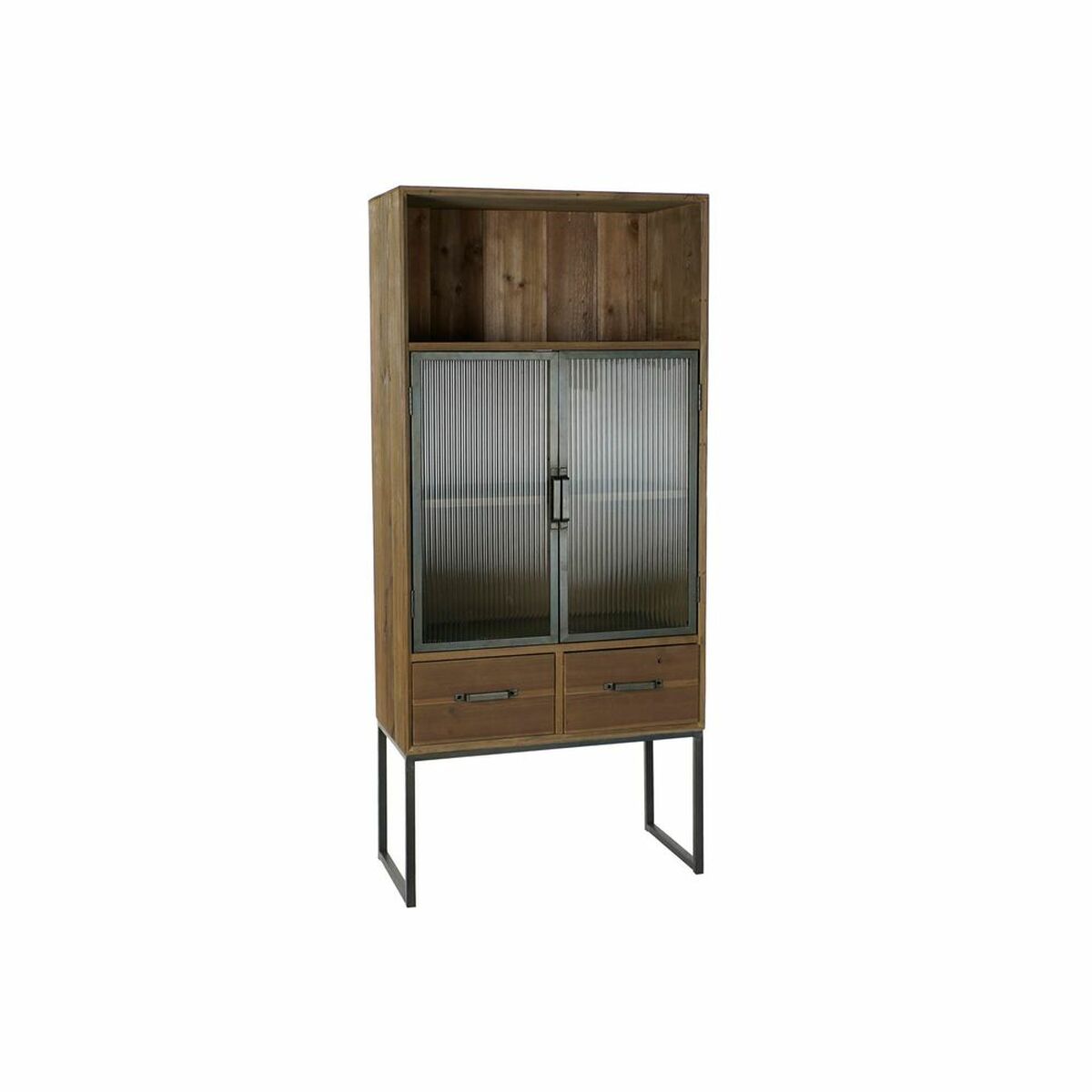 DKD Home Decor Schrank Schwarz Holz Metall Kristall