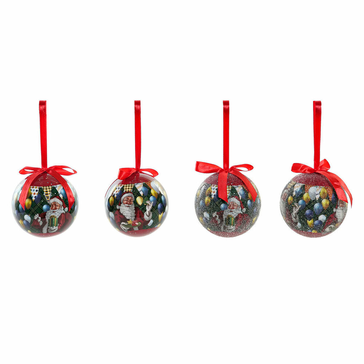 Christmas Baubles DKD Home Decor Father Christmas PVC (7 pcs) (7.5 x 7.5 x 12 cm) – Produktbild 1