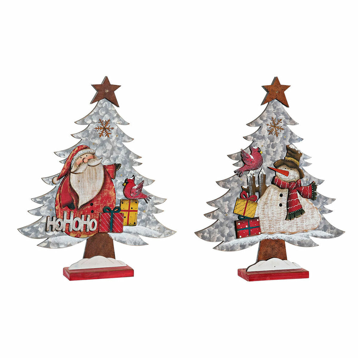 Christmas bauble DKD Home Decor Holz (2 pcs) (33 x 6 x 39.5 cm) – Produktbild 1