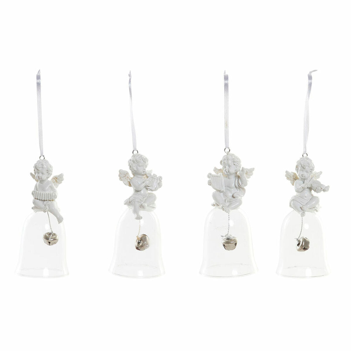Christmas bauble DKD Home Decor Resin Crystal Angel (4 pcs) (5 x 5 x 10.5 cm) – Produktbild 1