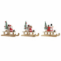 DKD Home Decor Weihnachtskugel Holz Weihnachtsmann