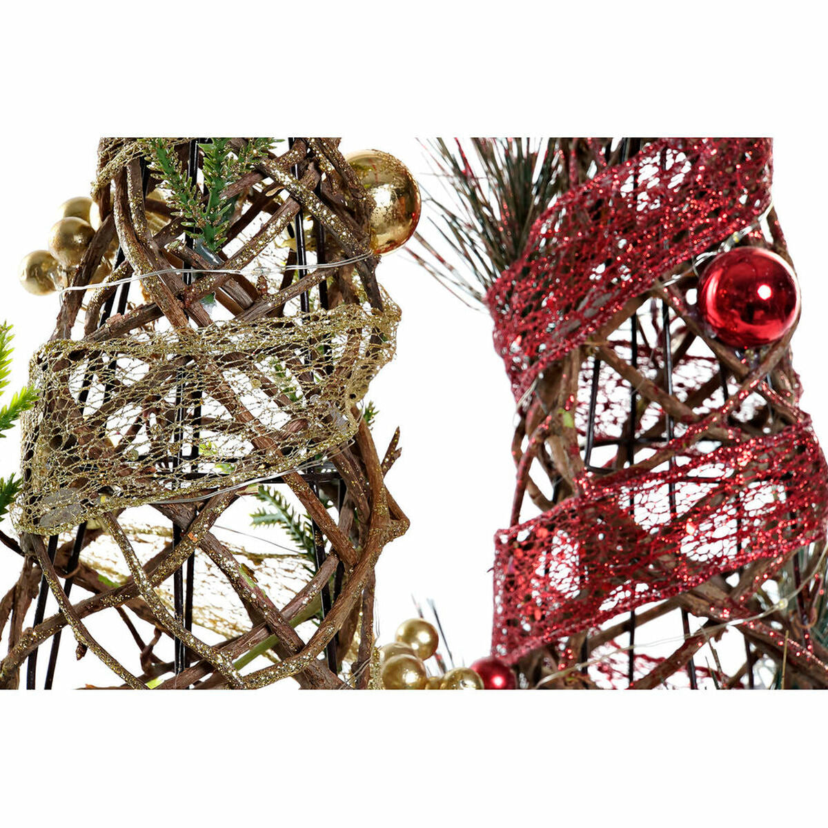 DKD Home Decor Weihnachtsbaum Rot Grün Gold Kunststoff
