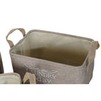 DKD Home Decor Mehrzweckkorb Beige Grau Leicht Braun Holz