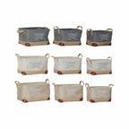 DKD Home Decor Mehrzweckkorb Beige Grau Leicht Braun Holz
