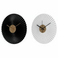 DKD Home Decor Wanduhr Weiß Schwarz Weiß/Schwarz Eisen Kunststoff Modern