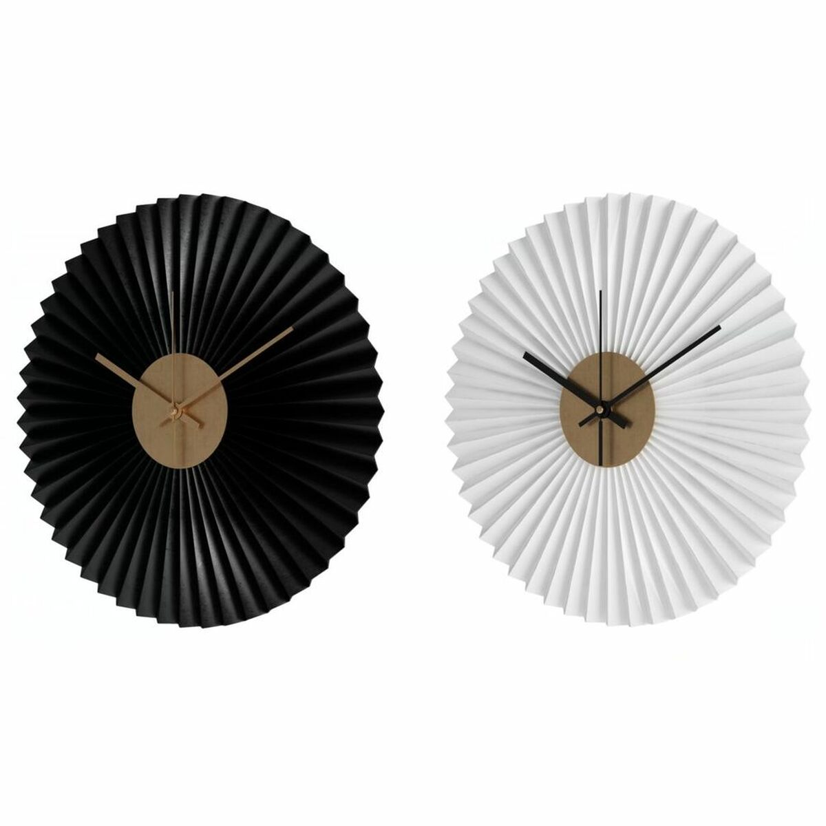 DKD Home Decor Wanduhr Weiß Schwarz Weiß/Schwarz Eisen Kunststoff Modern