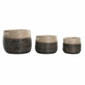 DKD Home Decor Korb-Set Grau Natur Seagrass