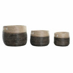 DKD Home Decor Korb-Set Grau Natur Seagrass