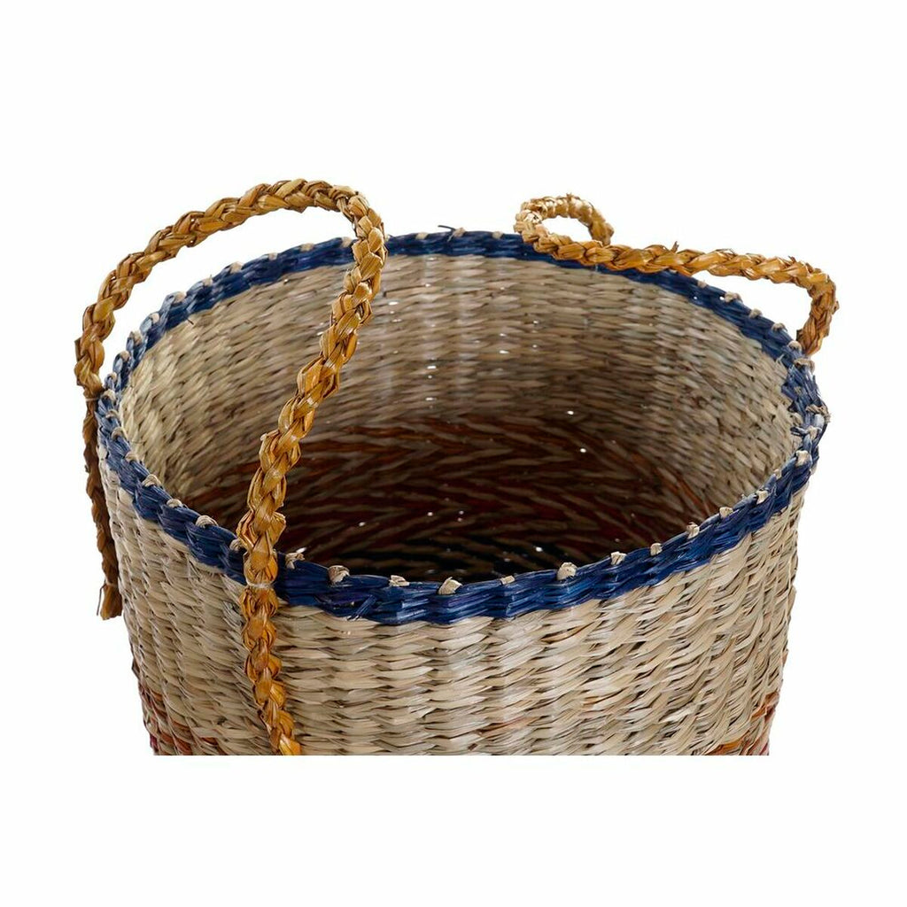 DKD Home Decor Korb-Set Orange Grün Seagrass