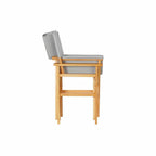 DKD Home Decor Garten Stuhl Grau Natur Kiefernholz