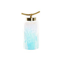 DKD Home Decor Vase Blau Gold Metall Kristall Mediterranean