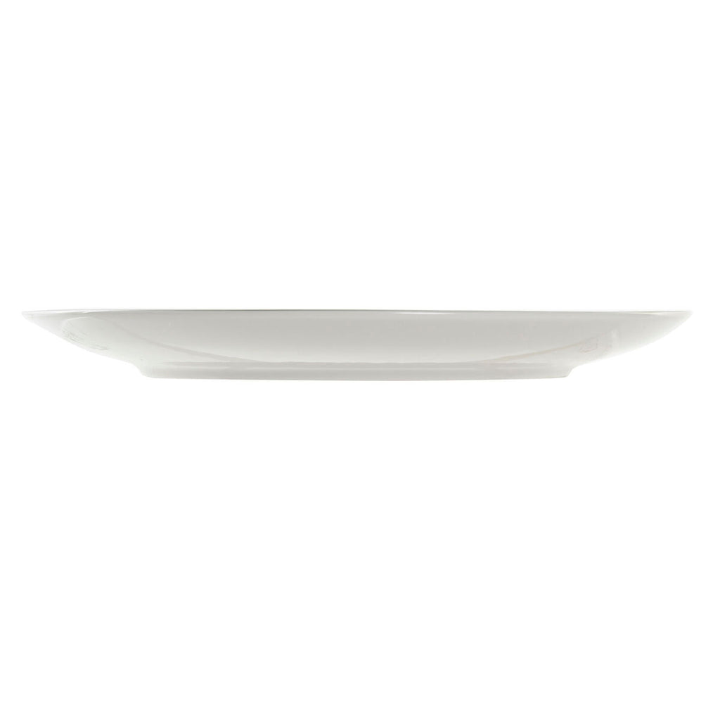 DKD Home Decor Flacher Teller Blumen Porzellan