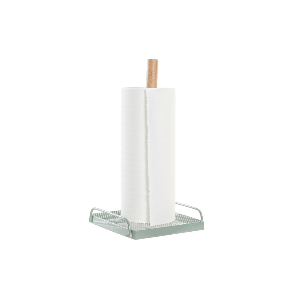 DKD Home Decor Küche Papier Halter Beige Metall Mint Kiefernholz