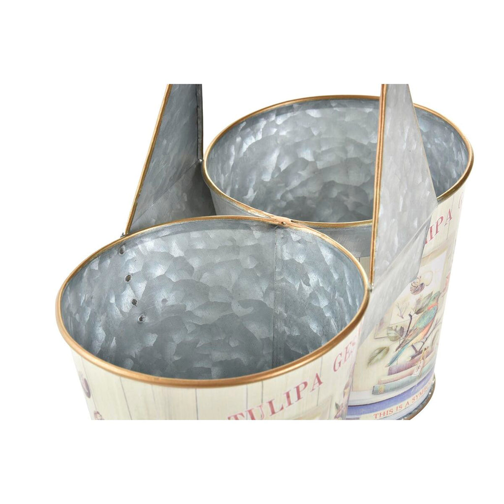 Planter DKD Home Decor Rosa Metall Shabby Chic 24 x 12 x 23 cm – Produktbild 2