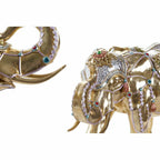 DKD Home Decor Dekofigur Elephant Gold Kunstharz Mehrfarbig