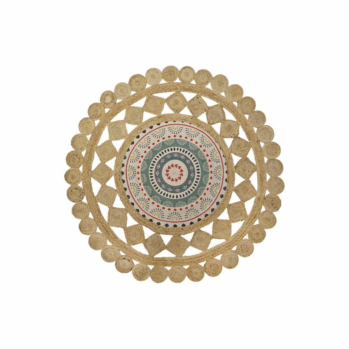 Carpet DKD Home Decor Braun Mehrfarbig (150 x 150 x 0,75 cm) – Produktbild 1